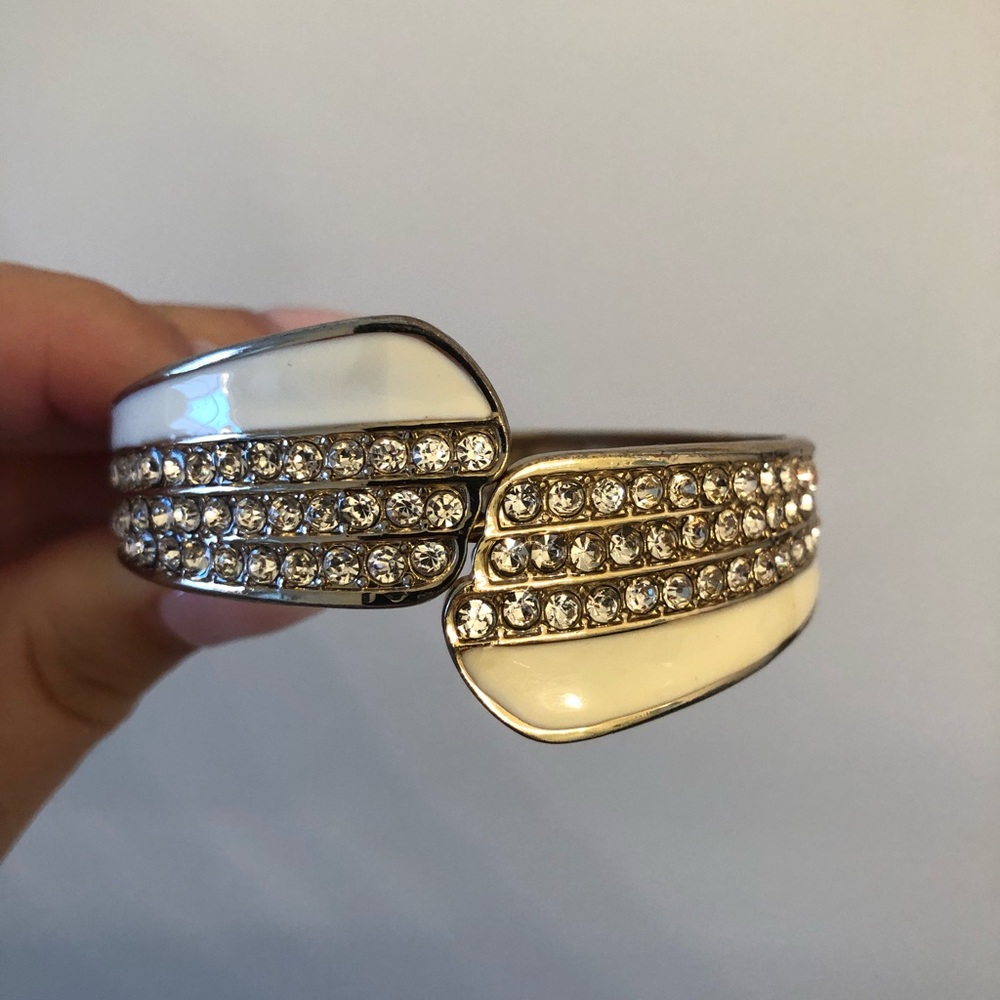 Gold and Crystal Bangle
